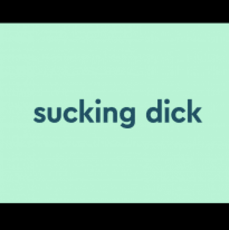 Sucking cock