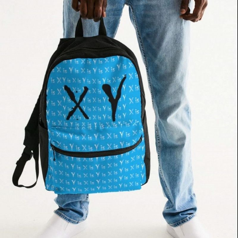 X is Y Blue Small Canvas Bookbag