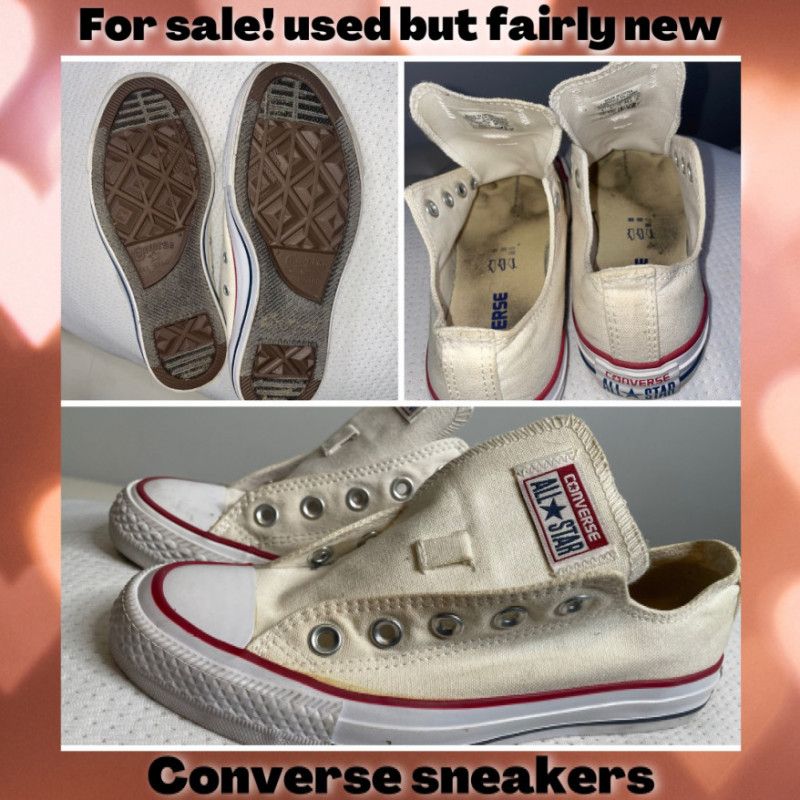 Used off white converse sneakers