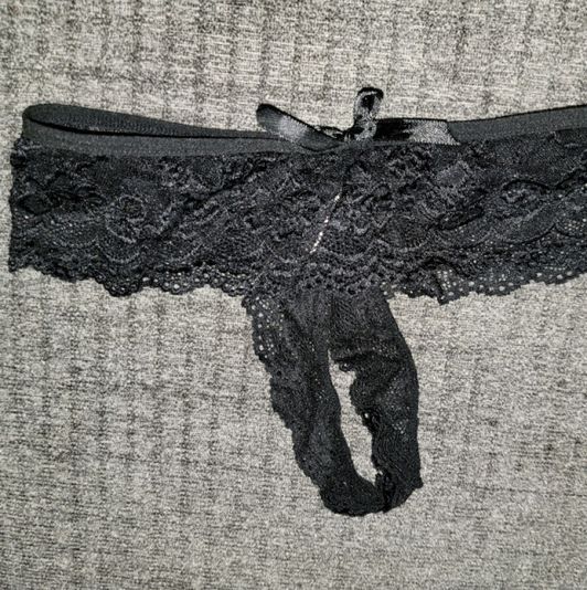 Sexy Black Lace Thong