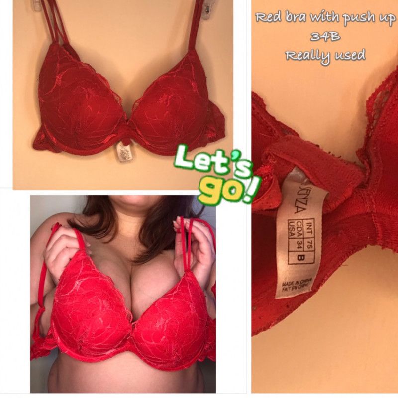 Red bra with push up