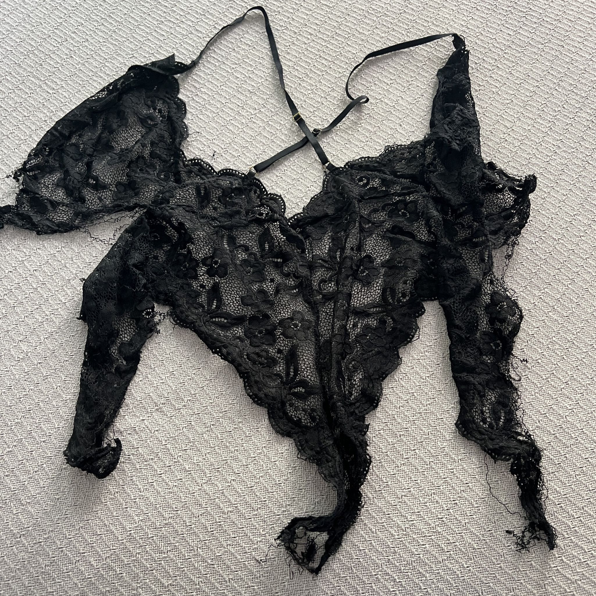 Black Used Lingerie Bodysuit