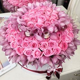 A large bouquet of flowers