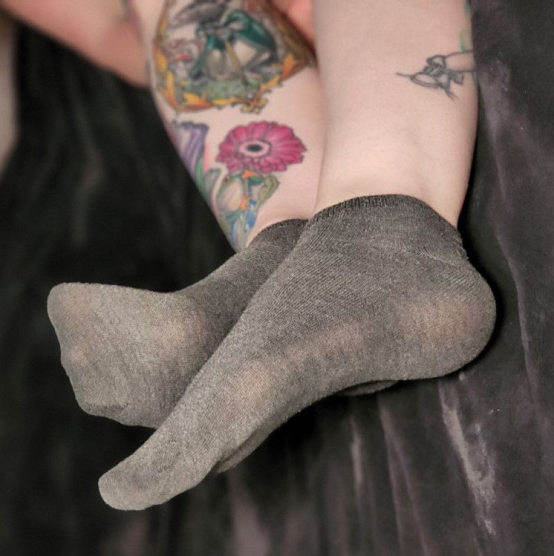 Gray Ankle Socks