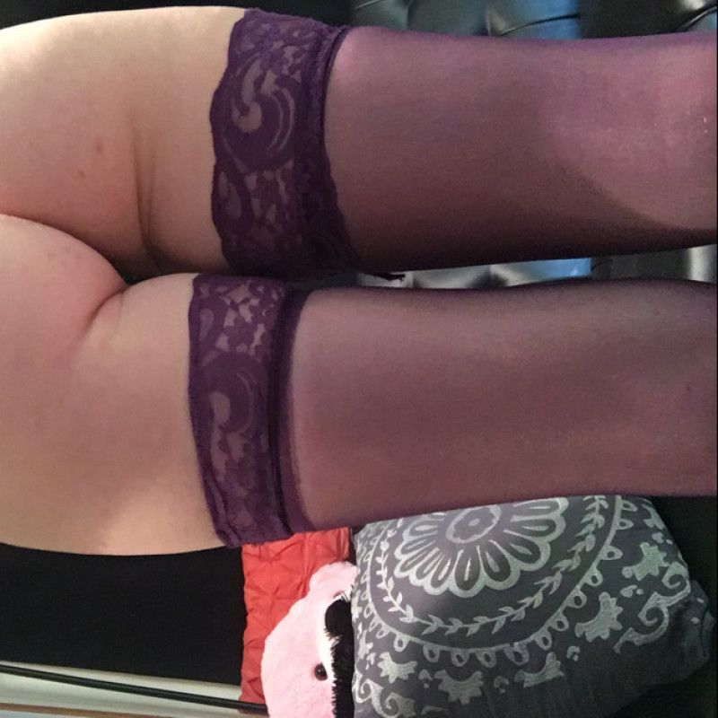 A pair of purple stockings