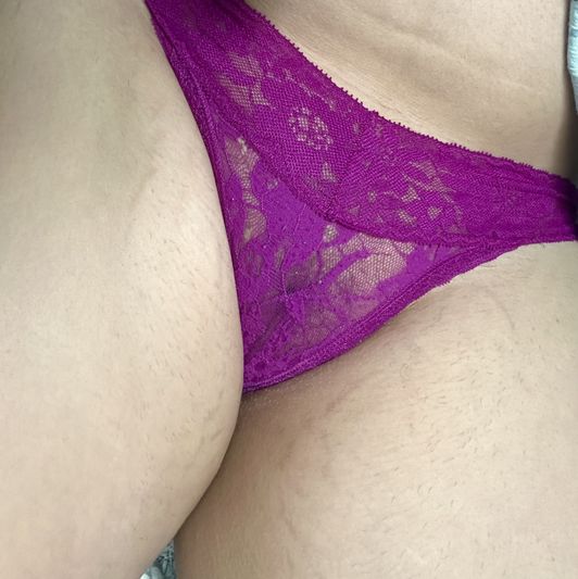 Purple Lace Thong