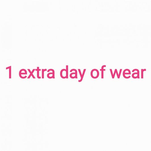 Underwear: 1 extra day