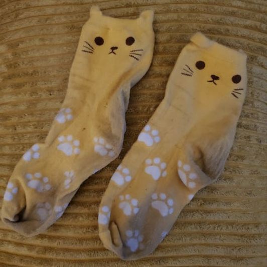 Yellow Cat Socks