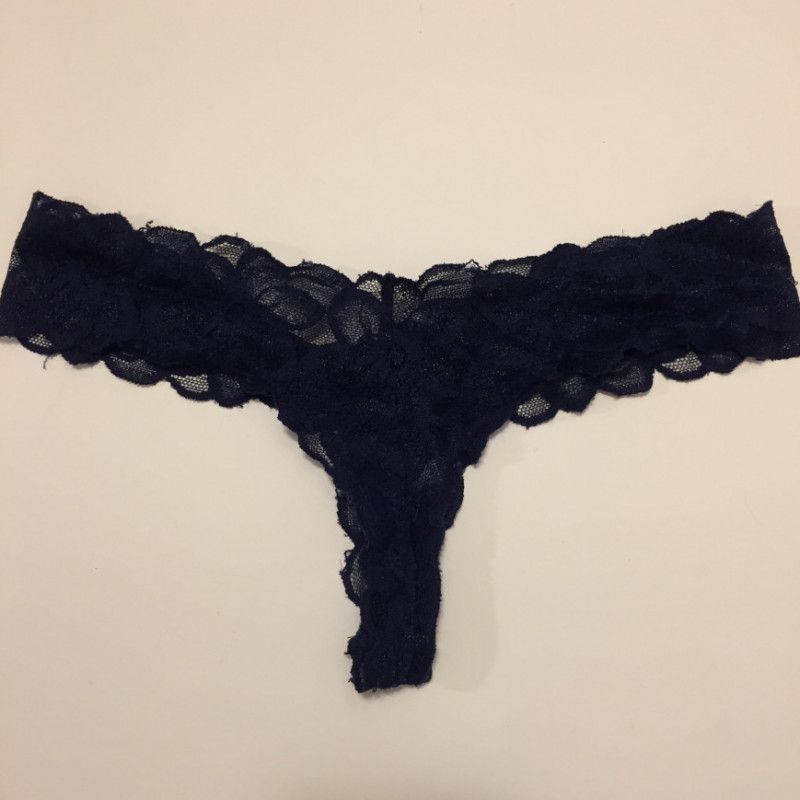 Navy blue thong