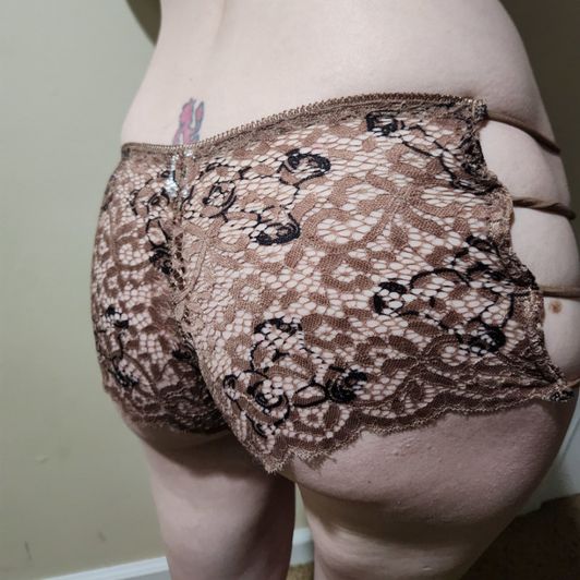 Brown Lace Panty With Teddy Bears