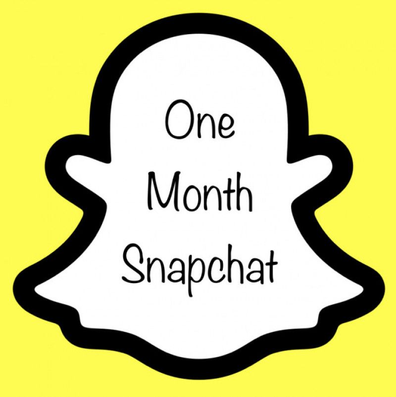 One Month Snapchat