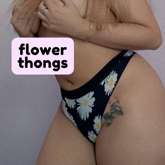 flower thongs