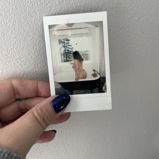 Signed Topless Mini Polaroid