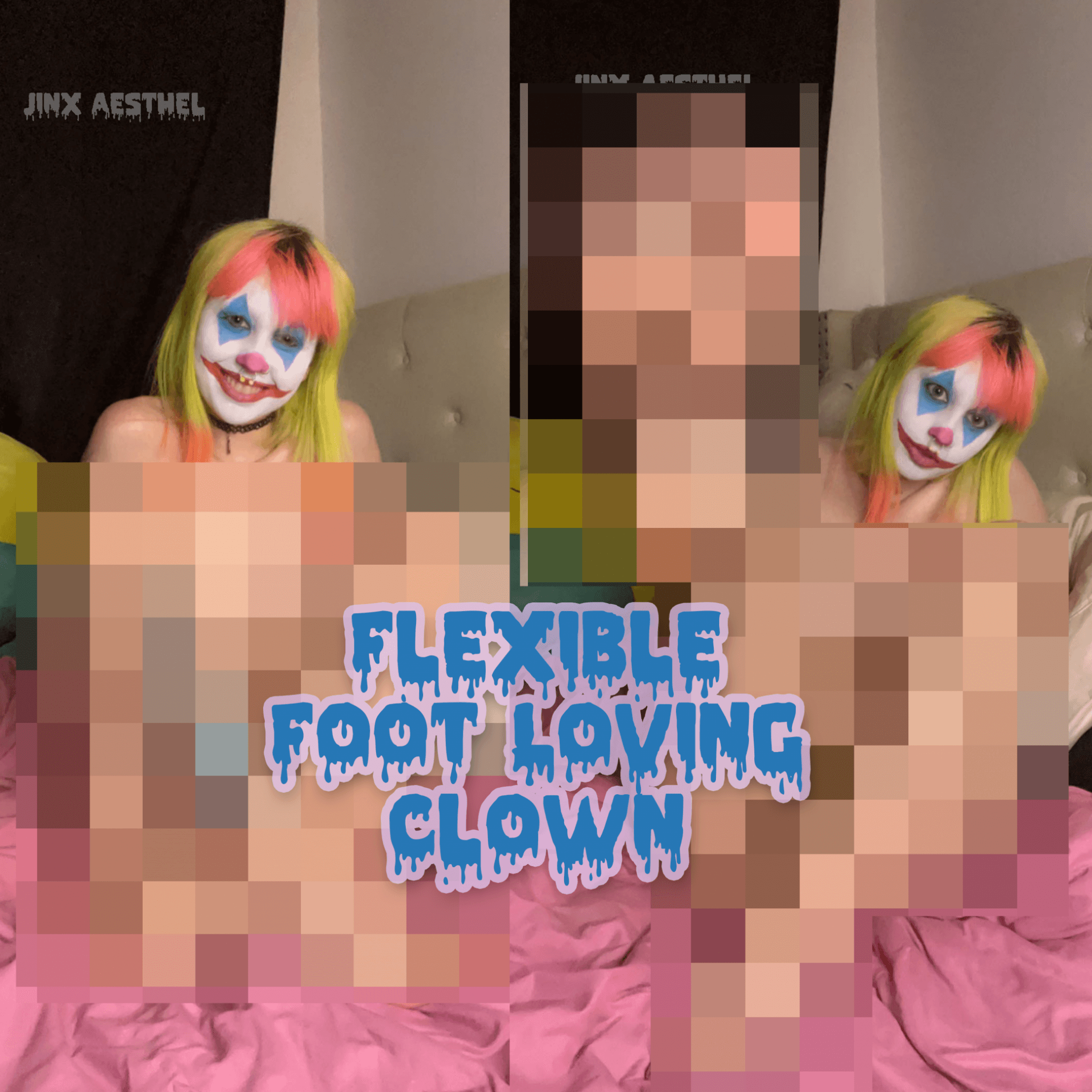 Flexible Foot Loving Clown Photo Set