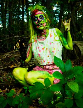 Neon Zombie Bodypaint Photoshoot