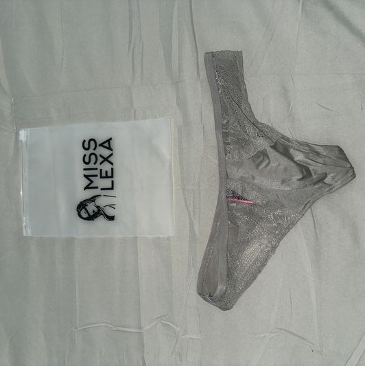 Silver satin panties