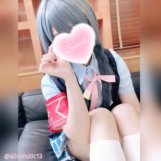 Japanese Idol Anime Schoolgirl  uniform Cosplay Upskirt pics