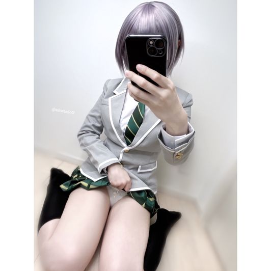 japanese anime school uniform cosplay photo set