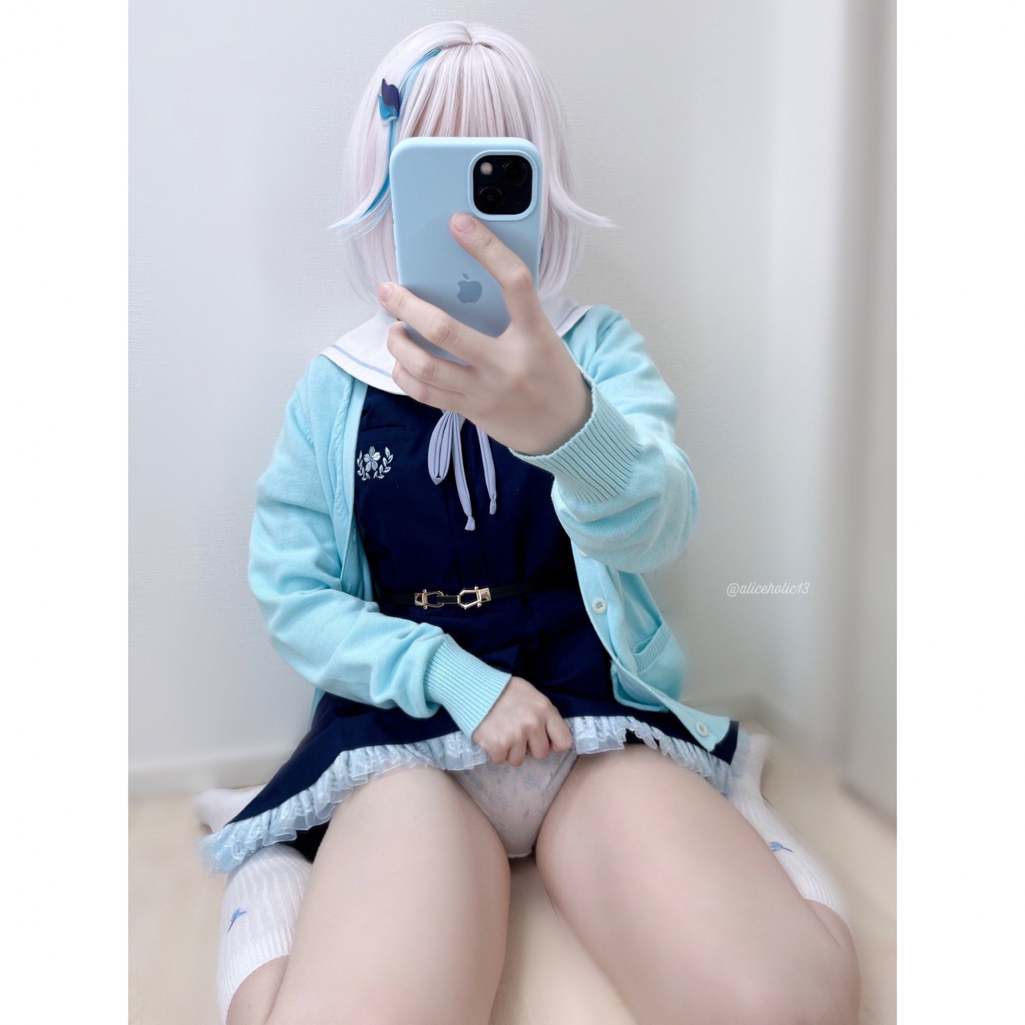 Vtuber School uniform Cosplayingupskirt hentai photo set