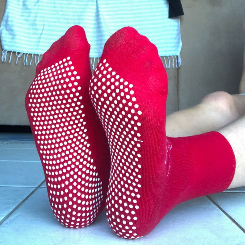 Red Yoga Socks