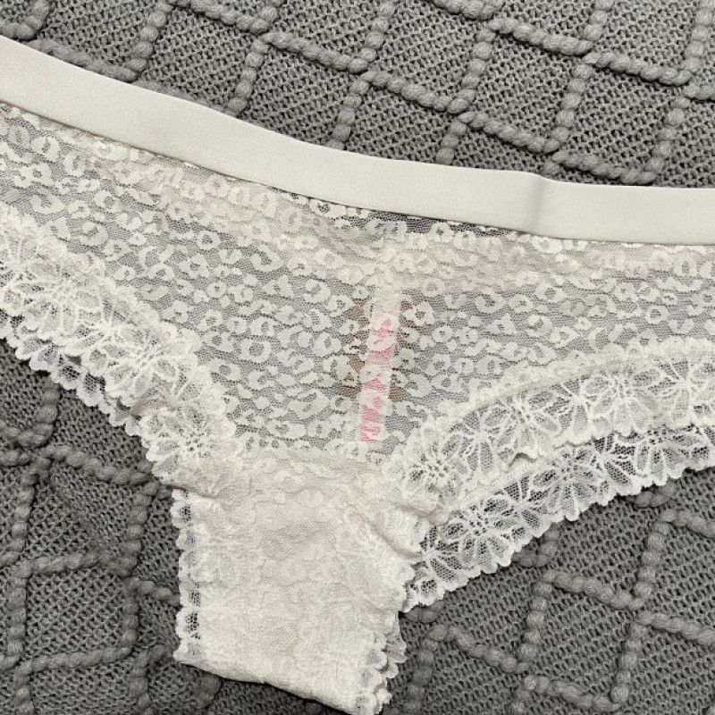 White Lace and Sheer Cheeky Panties