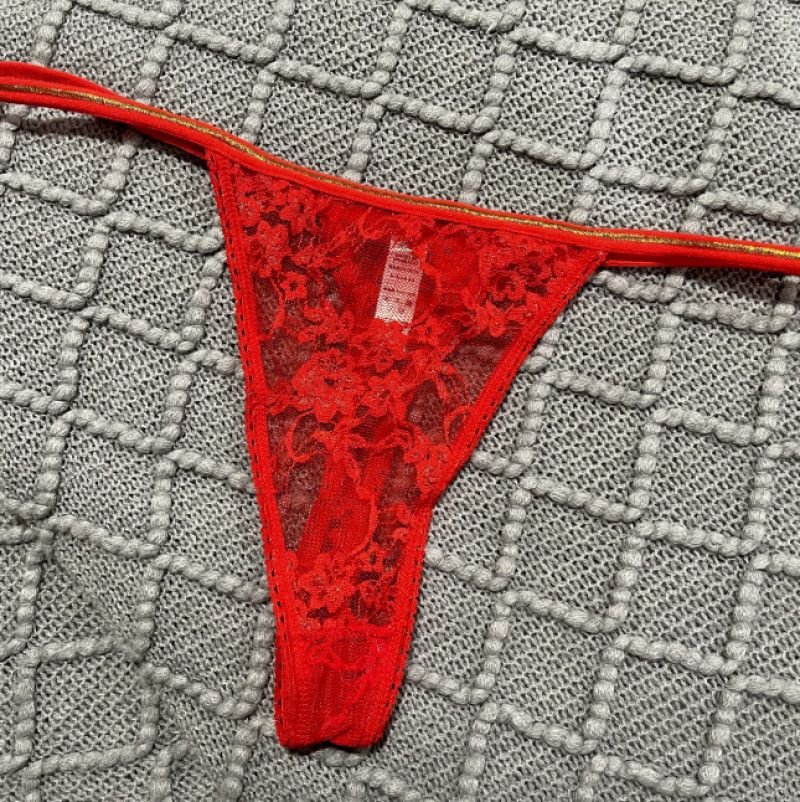 Red Lace Thong