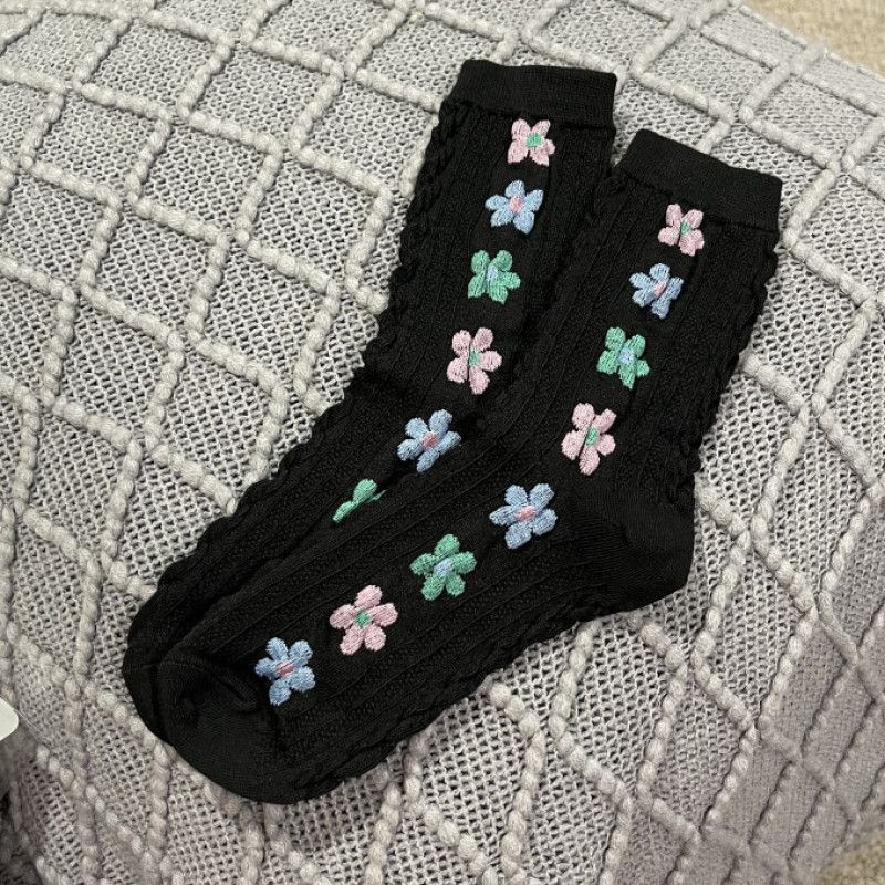 Black Daisy Socks