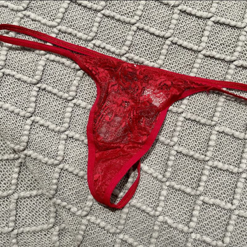 Classic Red Lace Thong