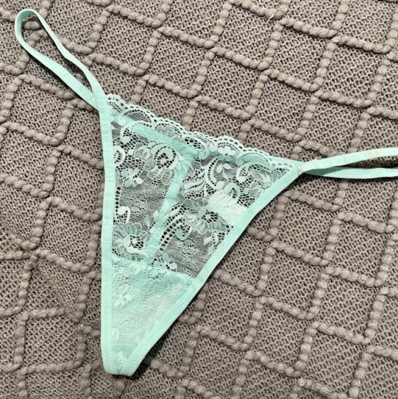 Mint Lace Thong