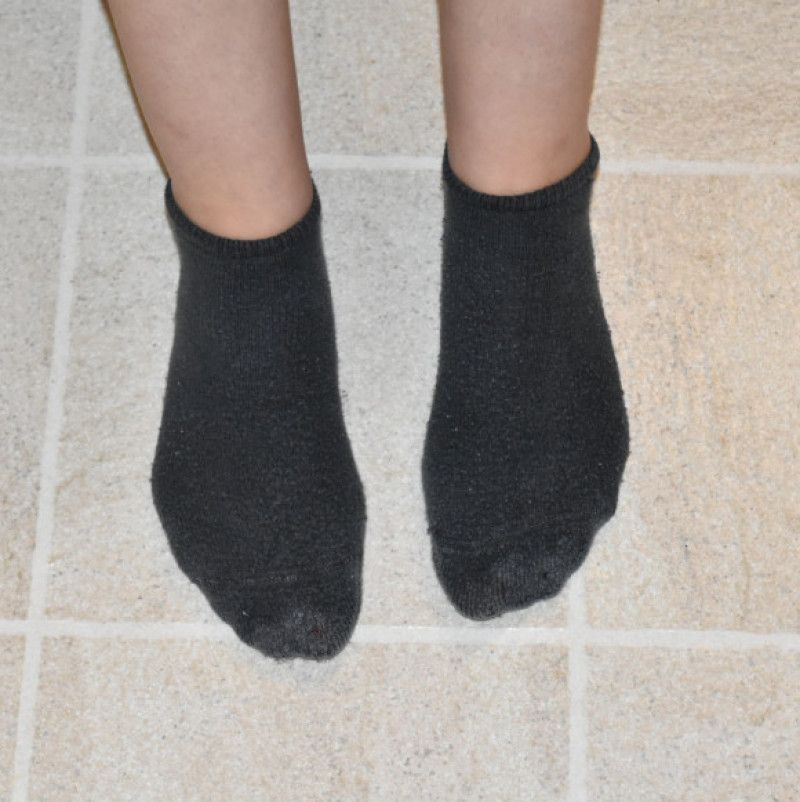 Worn Black Ankle Socks