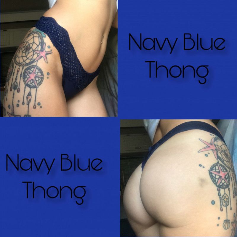 Navy Blue Thong