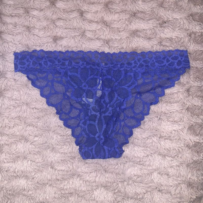 Blue Floral Lace VS Panties