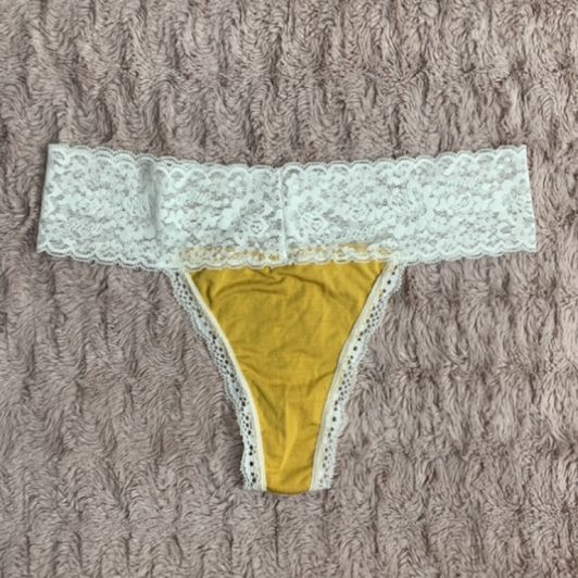 Yellow Lace Thong