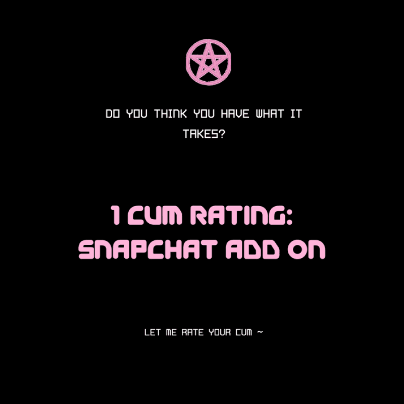 1 Cum Rating: Snapchat Add On