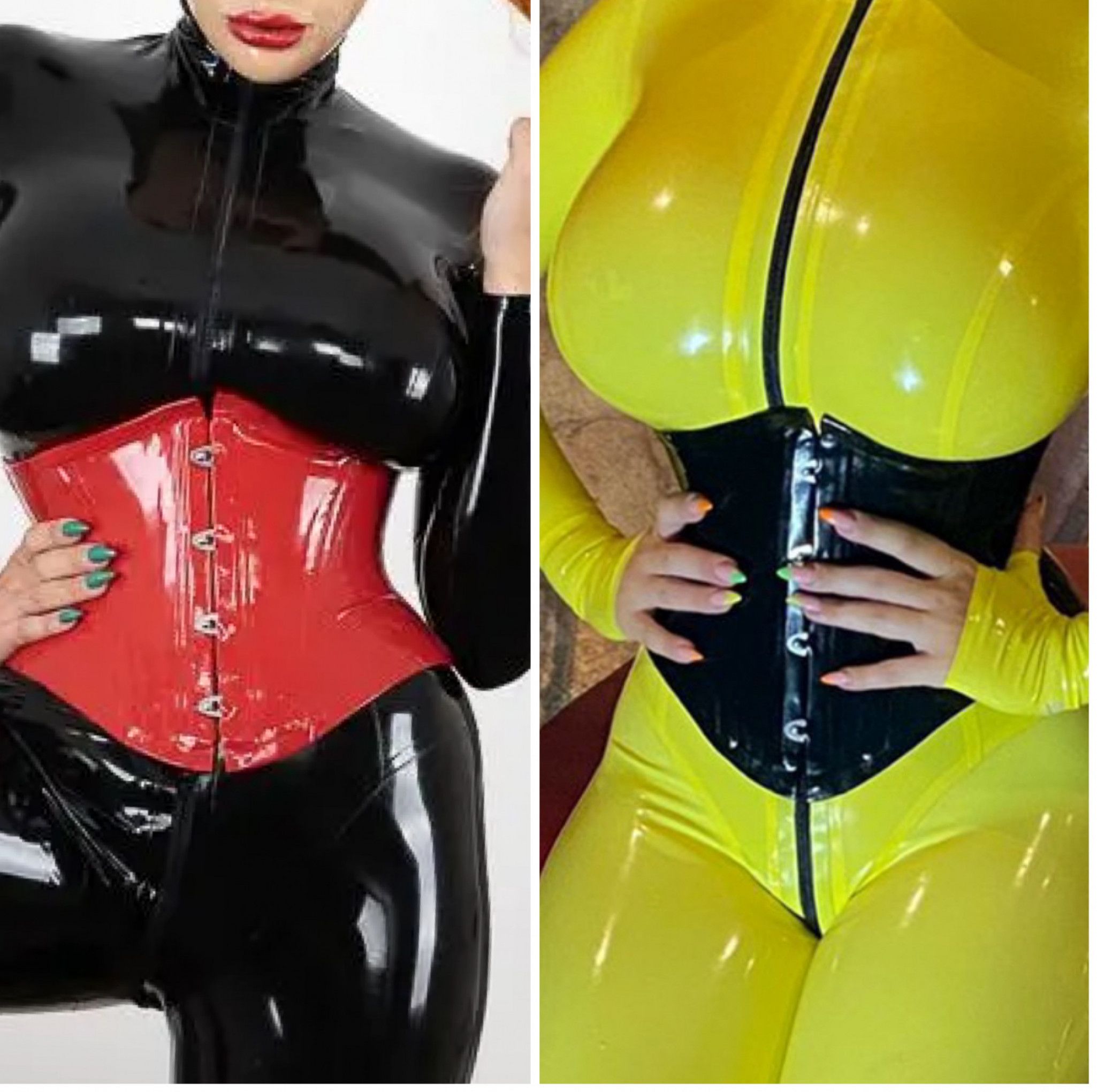 2x rubber corset