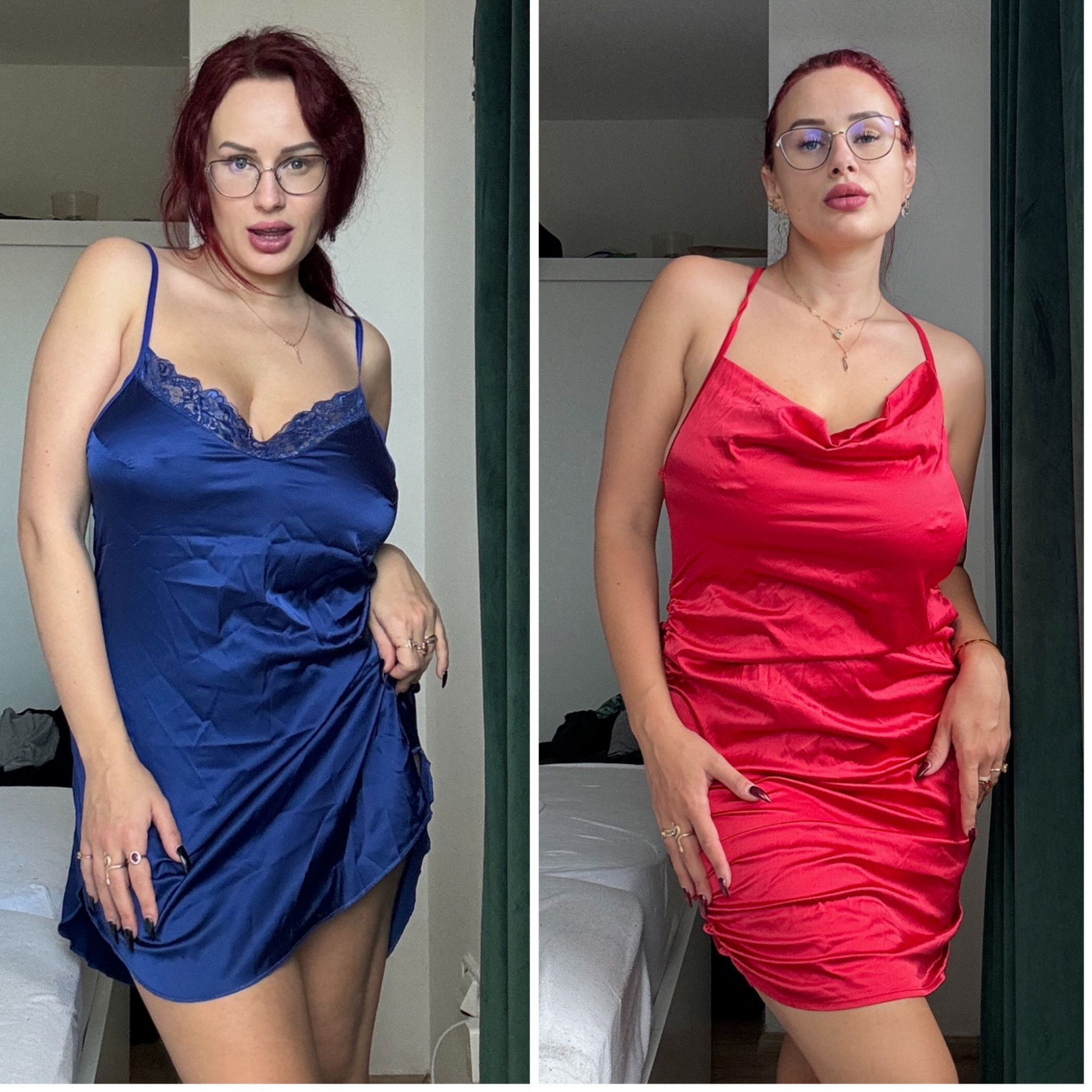 2x satin neglige