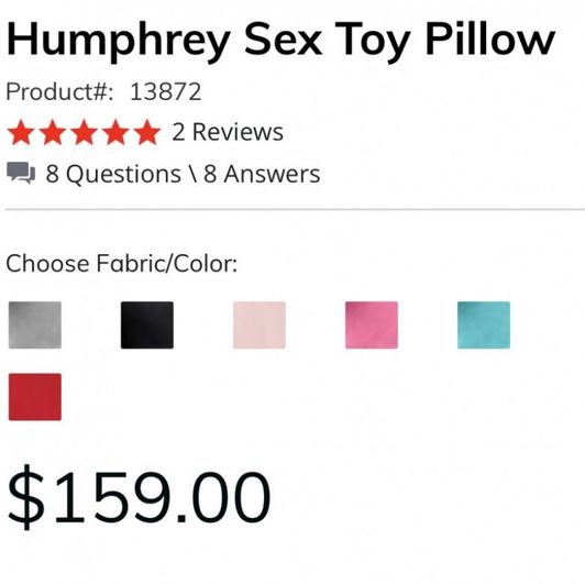 Sex toy pillow