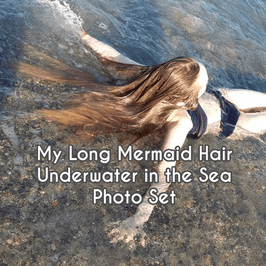 PHOTO SET: My Long Beautiful Mermaid Hair Sea Underwater