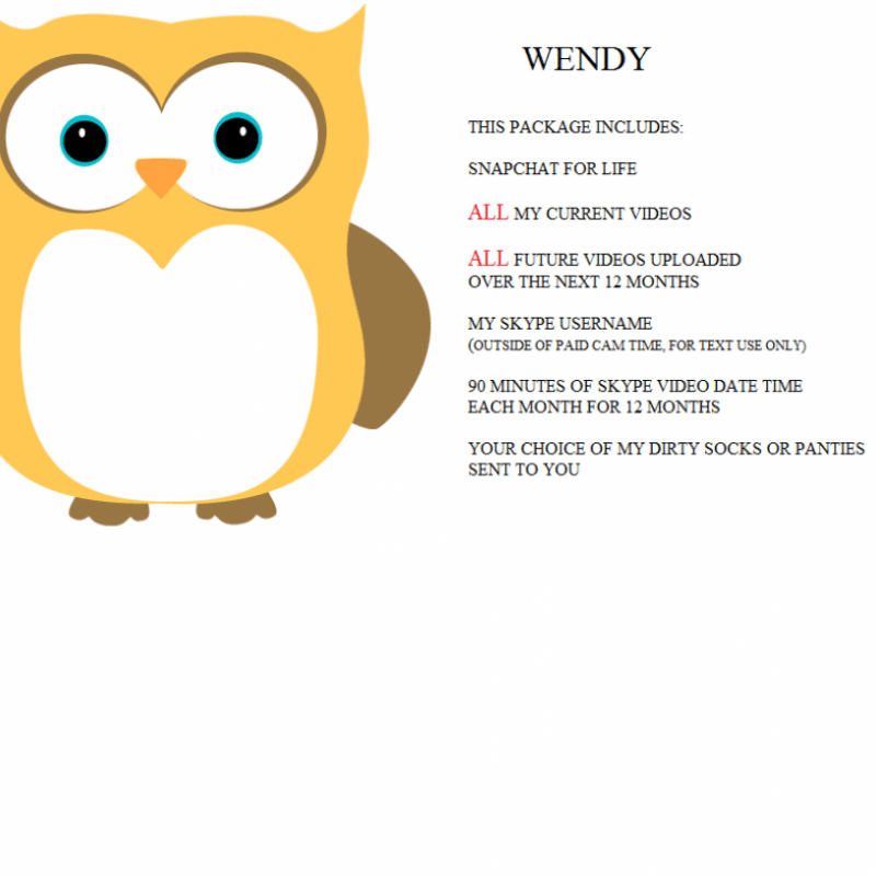 WENDY Arikajiras Owls Goodie Bundle!!