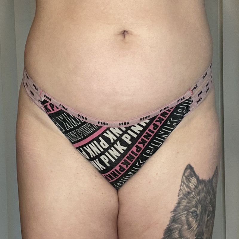 Pink strappy thong