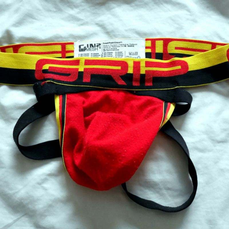 Grip Jockstrap Yellow Red Black Small