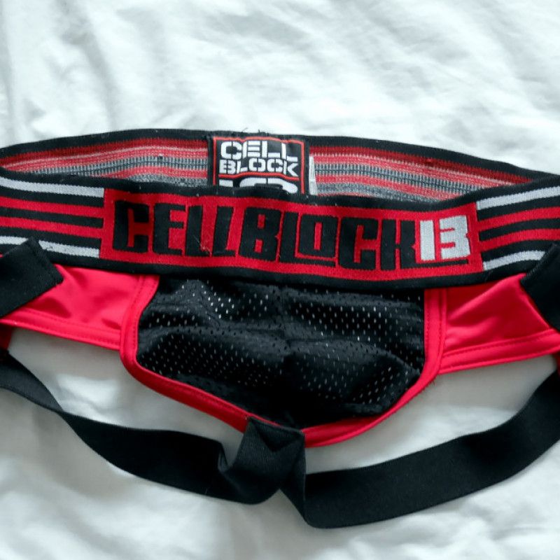 Cellblock 13 Jockstrap Red Black White