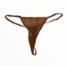 Used bronze lace thong