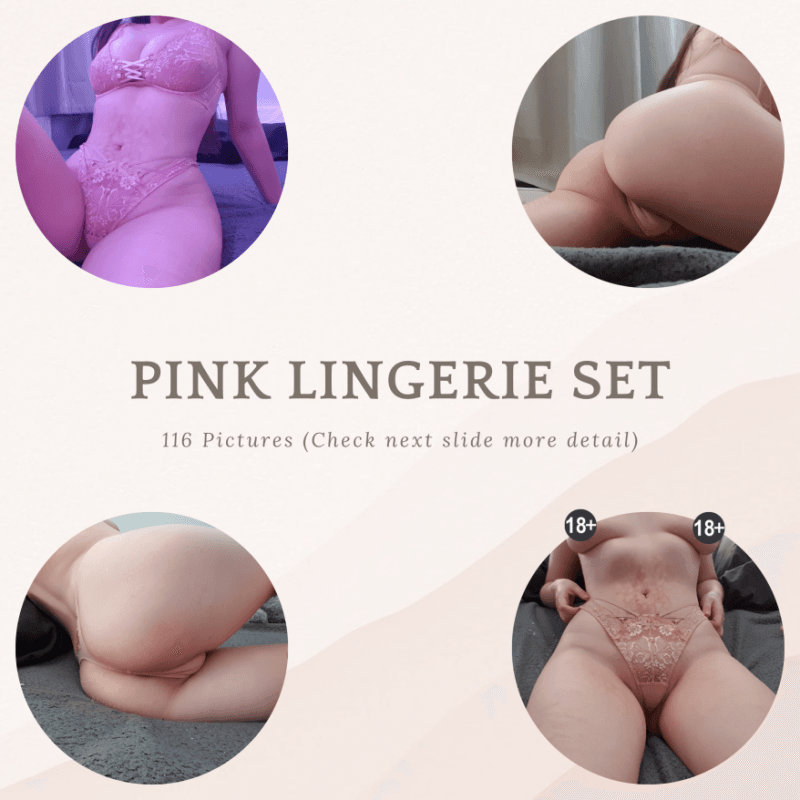 Pink lingerie picture set