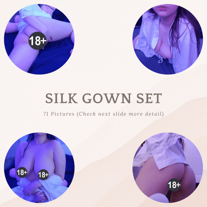 Silk gown picture set