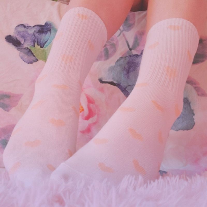 pink heart socks