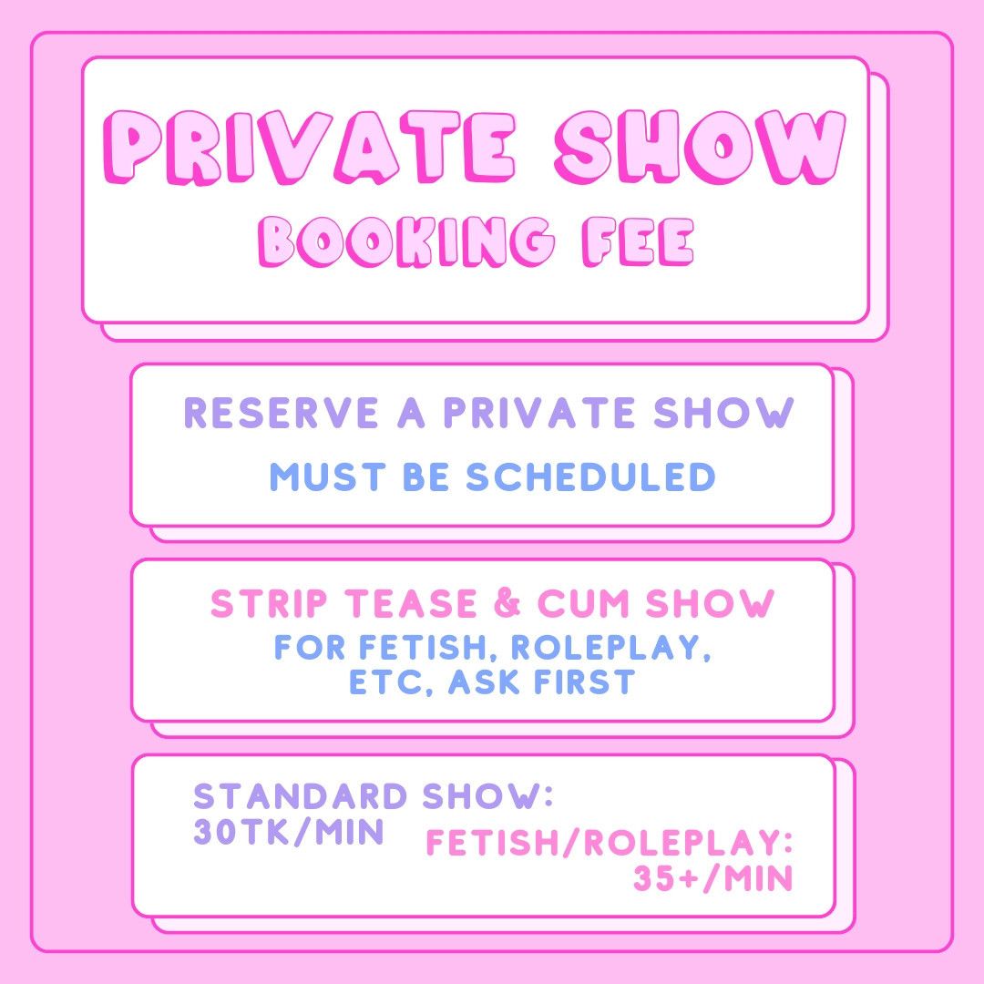 private show booking fee