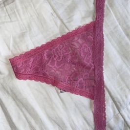 pink lace Victoria Secret lace G string