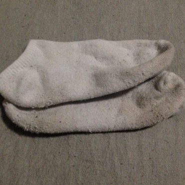 Well worn anklet socks