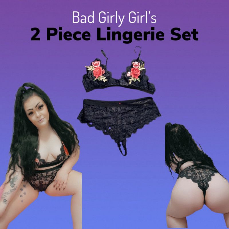 2 Piece Black Lingerie Set